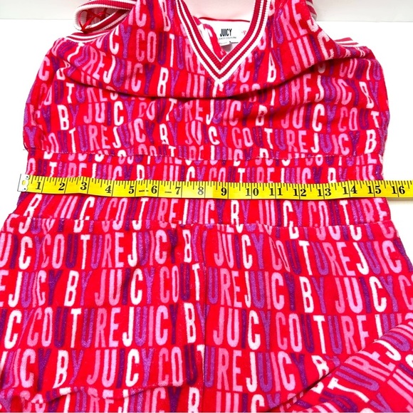 NWT Juicy Couture Terry Cloth Logo Romper Shorts Elastic Waist V Neck Woman’s M - Picture 11 of 11